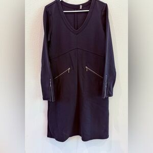 Athleta Black Long Sleeve Dress-elegant in any setting!